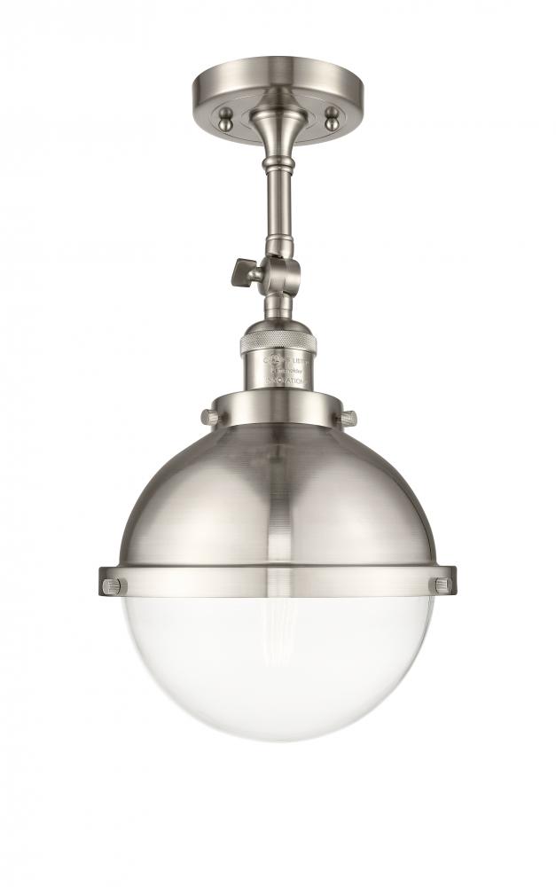 Hampden - 1 Light - 9 inch - Brushed Satin Nickel - Semi-Flush Mount