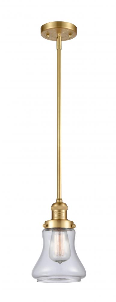 Bellmont - 1 Light - 7 inch - Satin Gold - Stem Hung - Mini Pendant