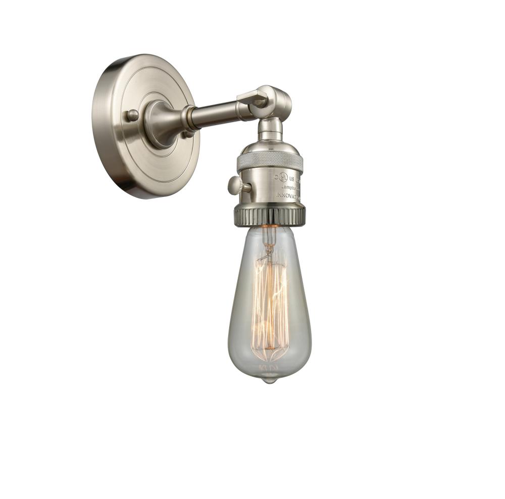 Bare Bulb - 1 Light - 5 inch - Brushed Satin Nickel - Sconce