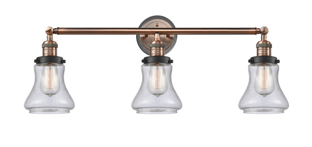 Bellmont - 3 Light - 30 inch - Antique Copper - Bath Vanity Light