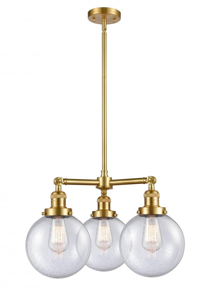 Beacon - 3 Light - 22 inch - Satin Gold - Stem Hung - Chandelier