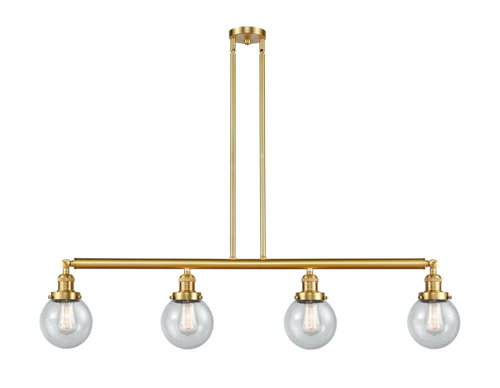 Beacon - 4 Light - 51 inch - Satin Gold - Stem Hung - Island Light