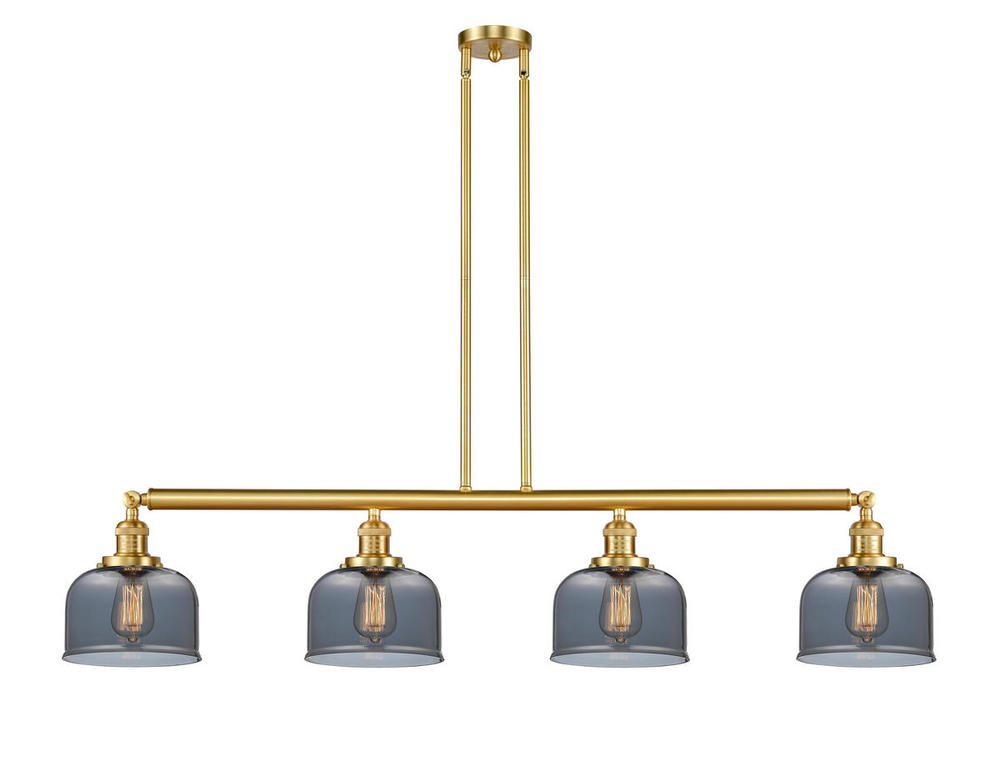 Bell - 4 Light - 53 inch - Satin Gold - Stem Hung - Island Light