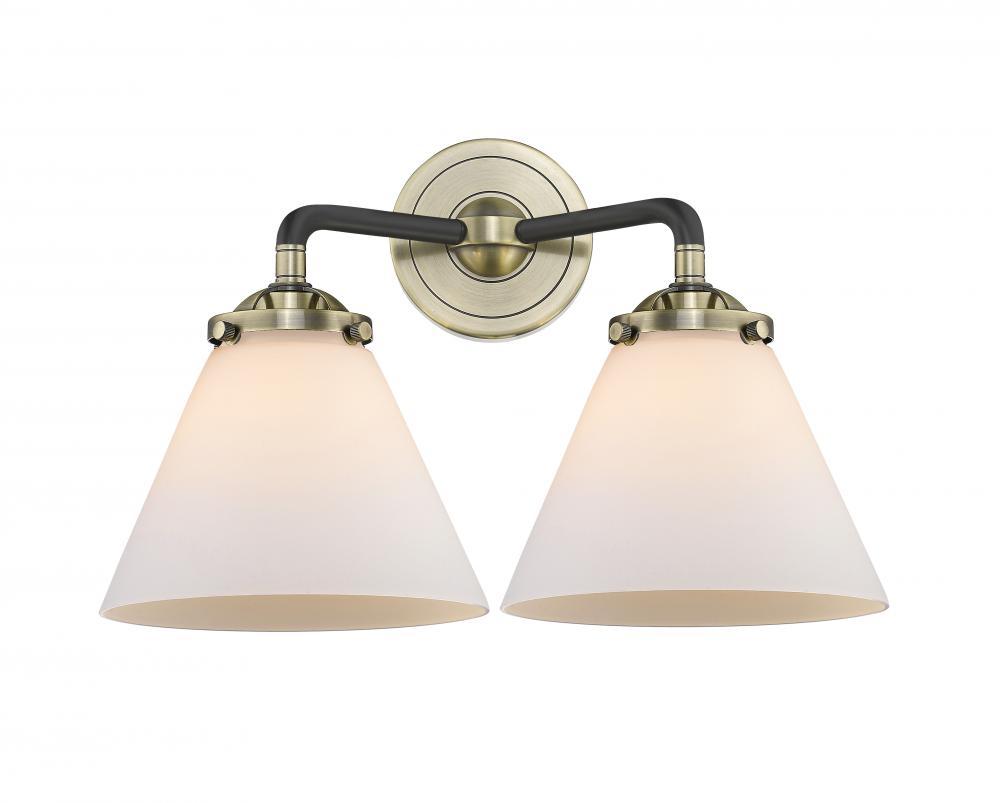 Cone - 2 Light - 16 inch - Black Antique Brass - Bath Vanity Light