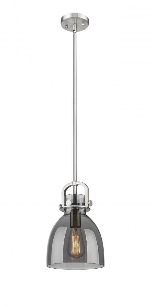 Newton Bell - 1 Light - 8 inch - Satin Nickel - Mini Pendant