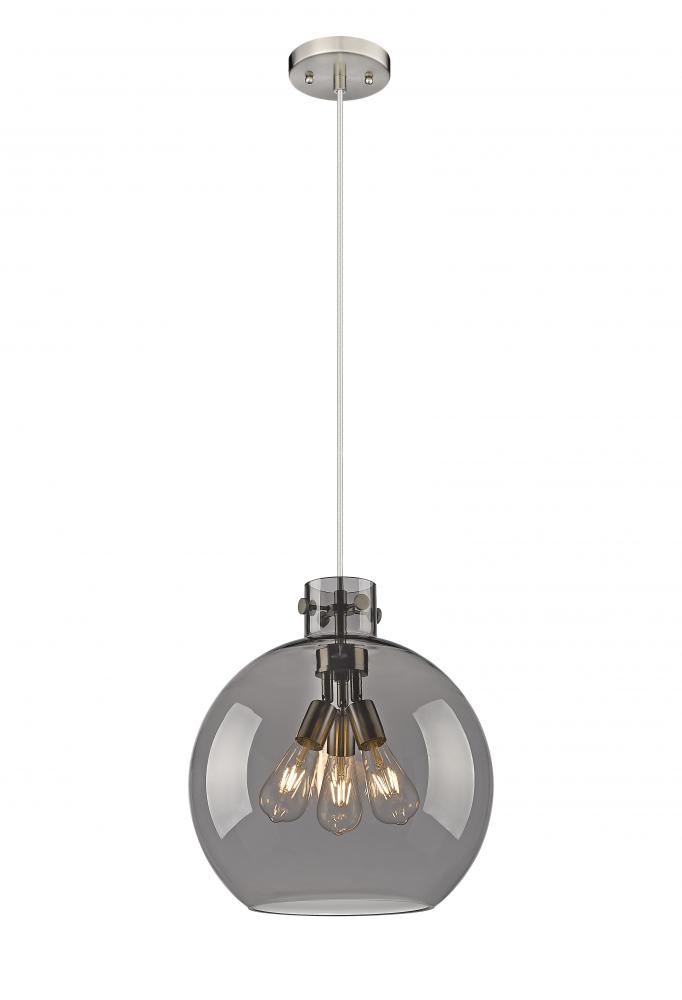 Newton Sphere - 3 Light - 16 inch - Satin Nickel - Cord hung - Pendant