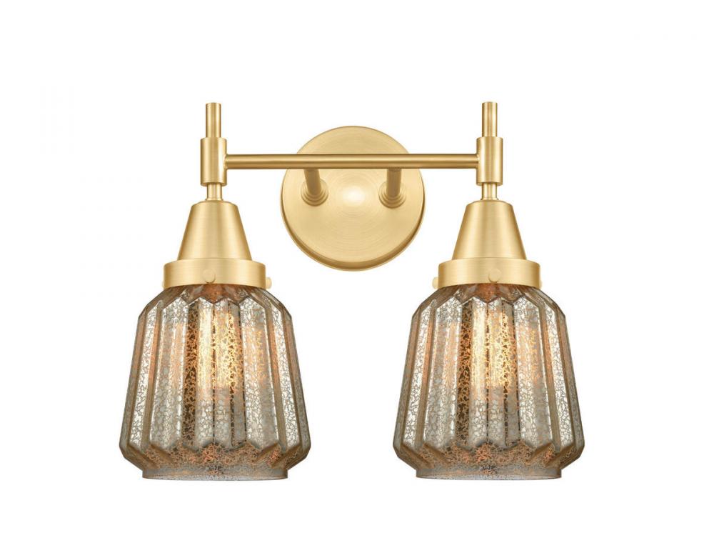 Chatham - 2 Light - 15 inch - Satin Gold - Bath Vanity Light