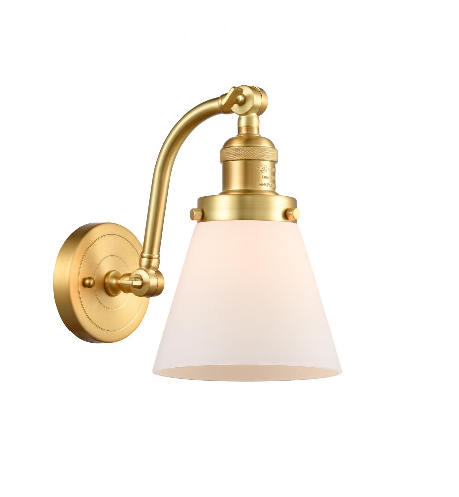 Cone - 1 Light - 7 inch - Satin Gold - Sconce