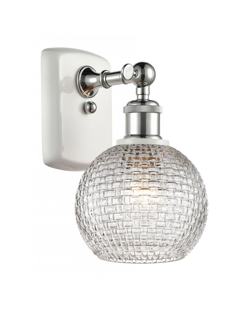 Athens - 1 Light - 6 inch - White Polished Chrome - Sconce