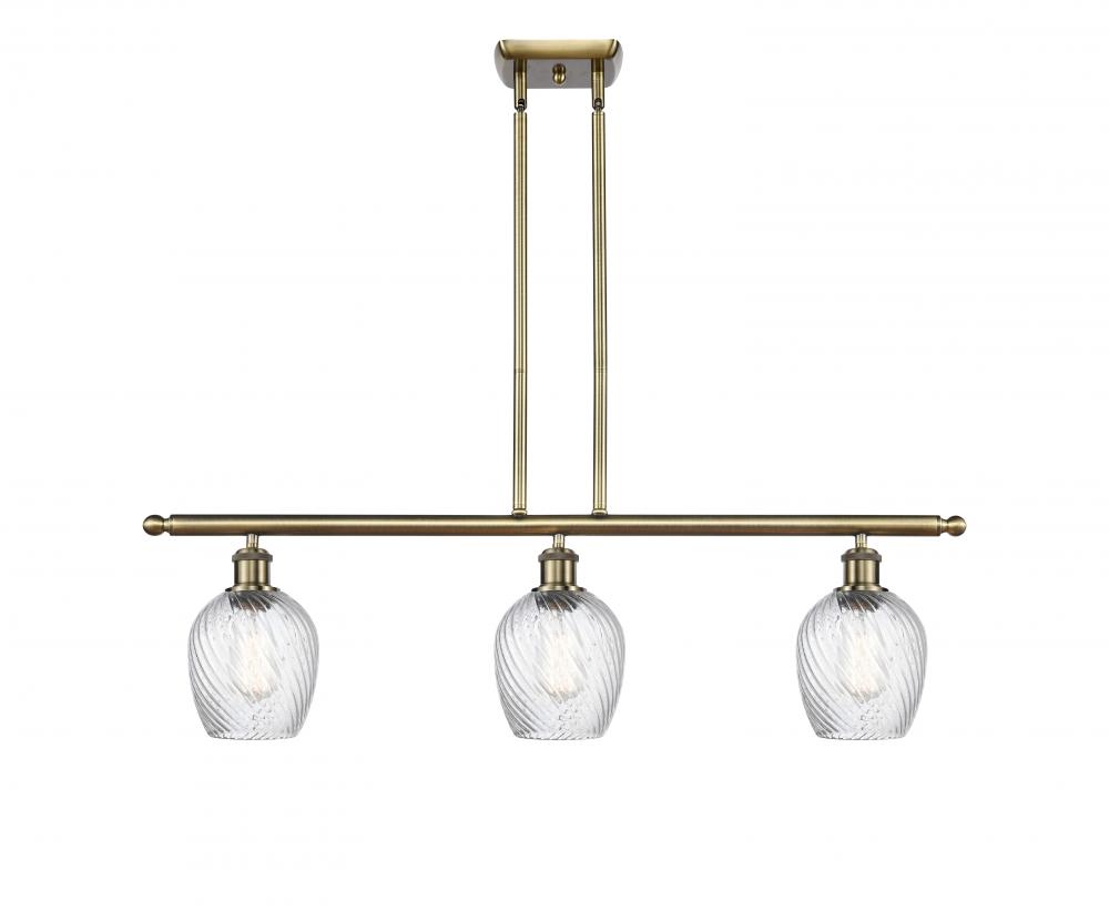 Salina - 3 Light - 36 inch - Antique Brass - Cord hung - Island Light