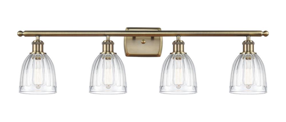 Brookfield - 4 Light - 36 inch - Antique Brass - Bath Vanity Light