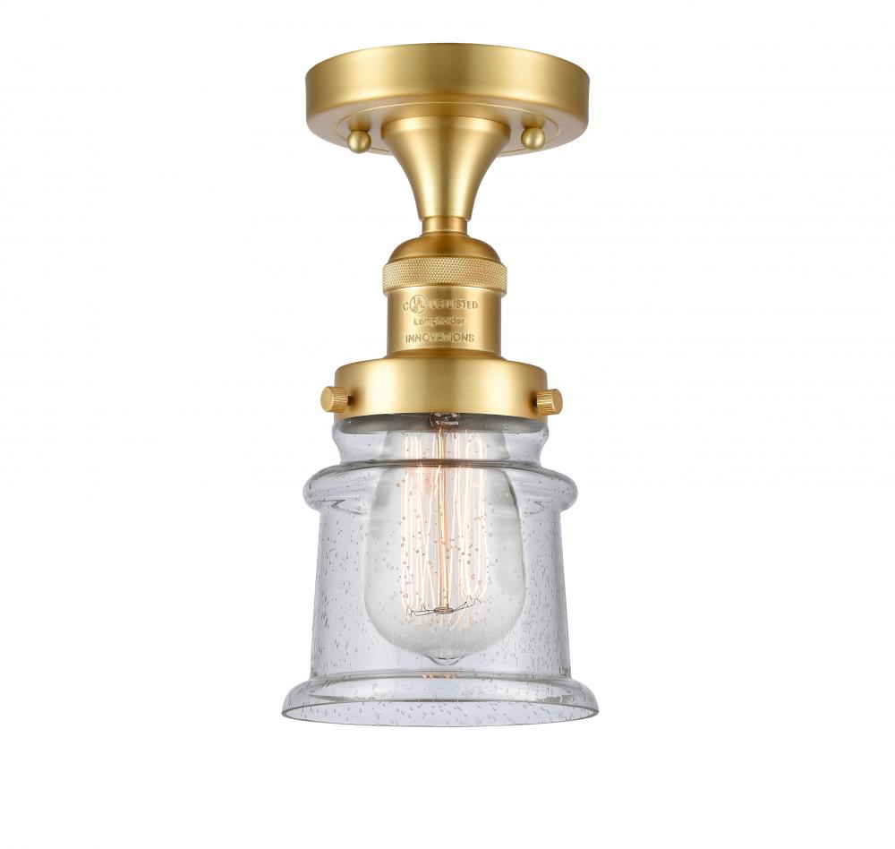 Canton - 1 Light - 6 inch - Satin Gold - Semi-Flush Mount