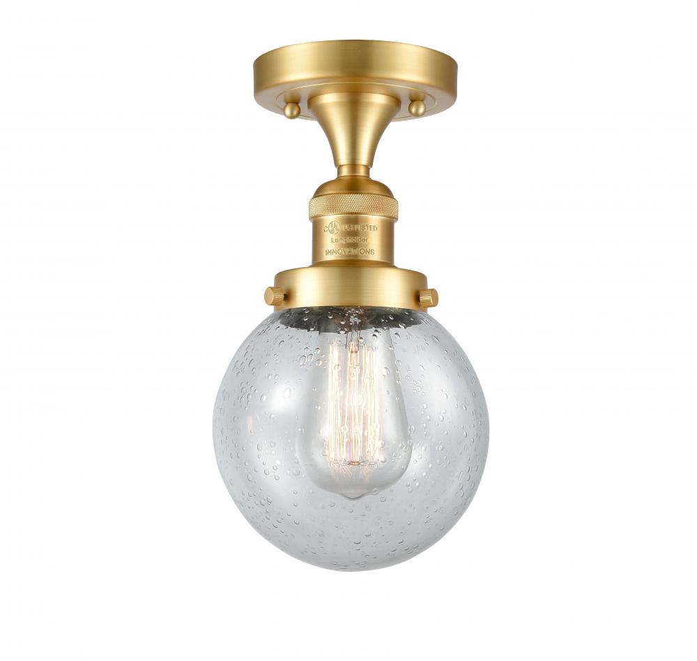 Beacon - 1 Light - 6 inch - Satin Gold - Semi-Flush Mount