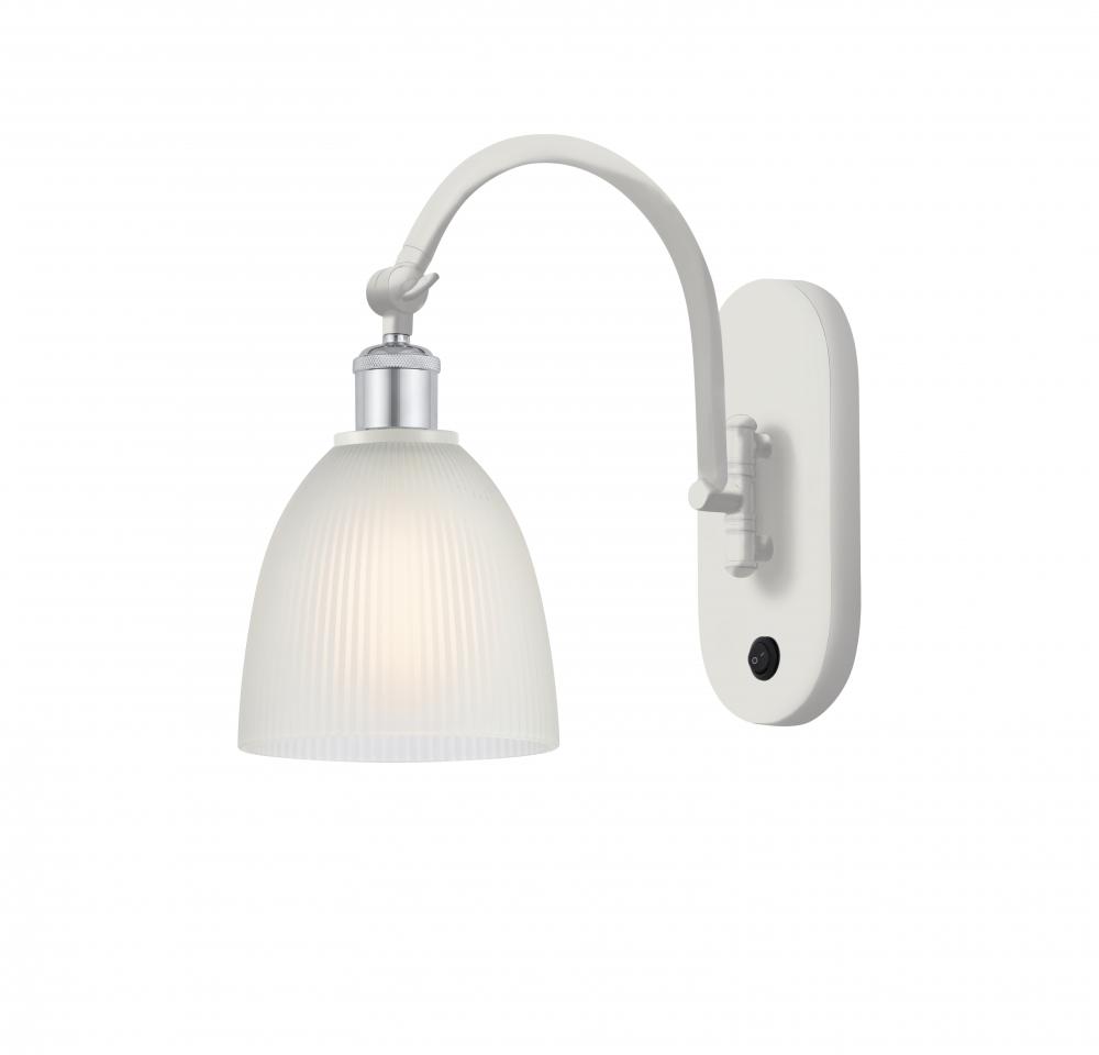 Castile - 1 Light - 6 inch - White Polished Chrome - Sconce