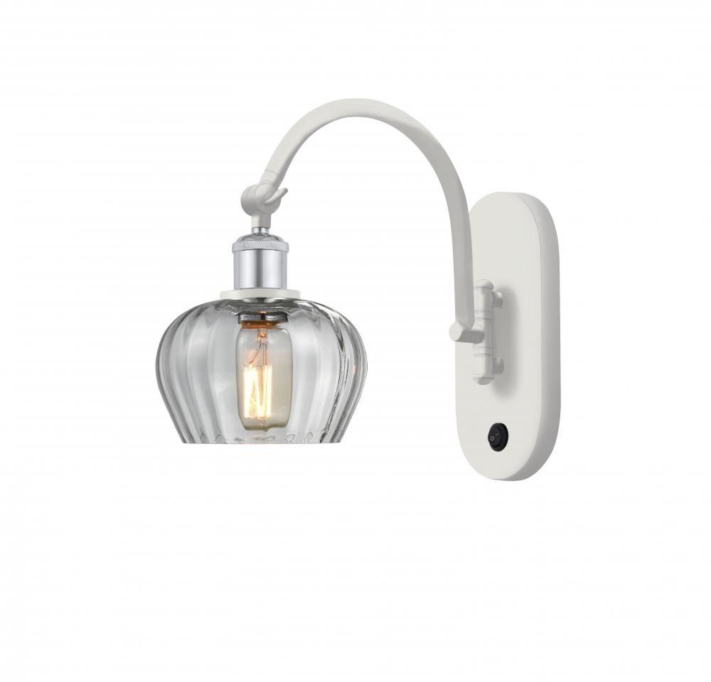 Fenton - 1 Light - 7 inch - White Polished Chrome - Sconce