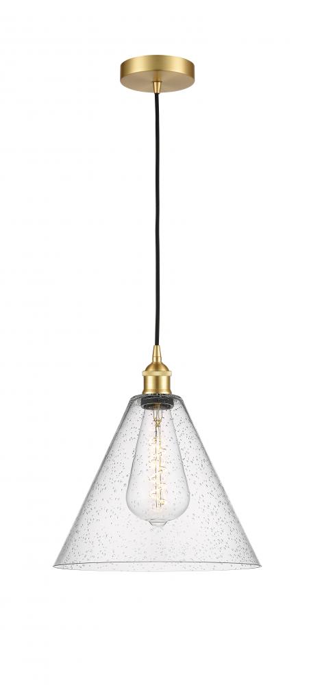 Berkshire - 1 Light - 12 inch - Satin Gold - Cord hung - Mini Pendant