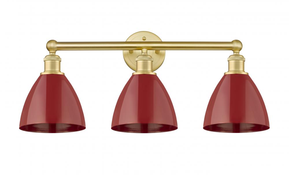 Plymouth - 3 Light - 26 inch - Satin Gold - Bath Vanity Light