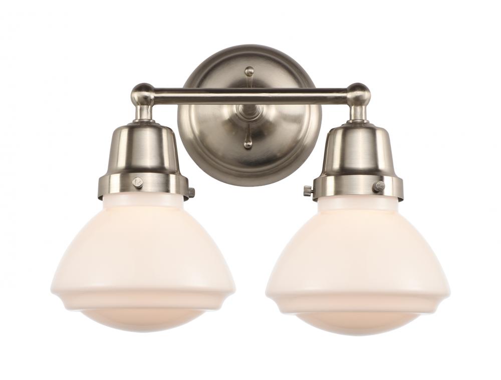 Olean - 2 Light - 15 inch - Brushed Satin Nickel - Bath Vanity Light