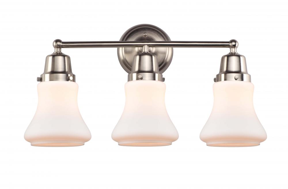 Bellmont - 3 Light - 22 inch - Brushed Satin Nickel - Bath Vanity Light