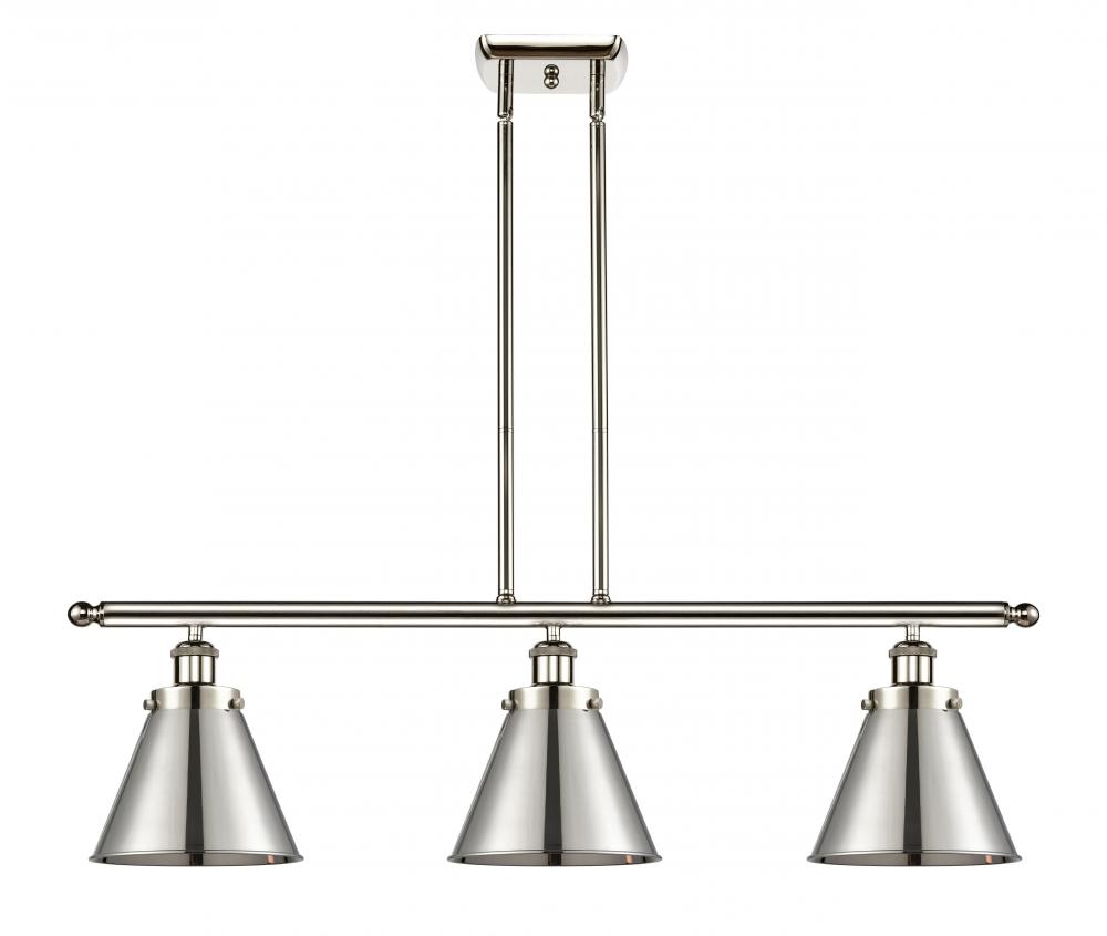 Appalachian - 3 Light - 36 inch - Polished Nickel - Stem Hung - Island Light