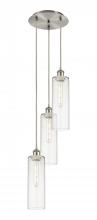 Innovations Lighting 113B-3P-SN-G434-12CL - Crown Point - 3 Light - 12 inch - Brushed Satin Nickel - Cord Hung - Multi Pendant