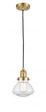 Innovations Lighting 201C-SG-G322-LED - Olean - 1 Light - 7 inch - Satin Gold - Cord hung - Mini Pendant