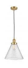 Innovations Lighting 201C-SG-G44-L-LED - Cone - 1 Light - 12 inch - Satin Gold - Cord hung - Mini Pendant