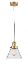 Innovations Lighting 201C-SG-G44-LED - Cone - 1 Light - 8 inch - Satin Gold - Cord hung - Mini Pendant