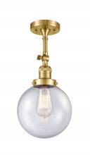 Innovations Lighting 201F-SG-G204-8 - Beacon - 1 Light - 8 inch - Satin Gold - Semi-Flush Mount