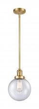 Innovations Lighting 201S-SG-G204-8 - Beacon - 1 Light - 8 inch - Satin Gold - Stem Hung - Mini Pendant