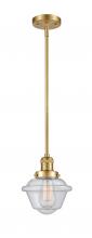 Innovations Lighting 201S-SG-G534-LED - Oxford - 1 Light - 8 inch - Satin Gold - Stem Hung - Mini Pendant