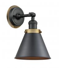 Innovations Lighting 203BK-BPBB-HRBB-M13-BK - Appalachian - 1 Light - 8 inch - Matte Black - Sconce