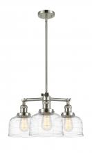 Innovations Lighting 207-PN-G713-LED - Bell - 3 Light - 22 inch - Polished Nickel - Stem Hung - Chandelier