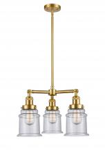 Innovations Lighting 207-SG-G184 - Canton - 3 Light - 18 inch - Satin Gold - Stem Hung - Chandelier