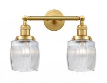 Innovations Lighting 208-SG-G302-LED - Colton - 2 Light - 16 inch - Satin Gold - Bath Vanity Light