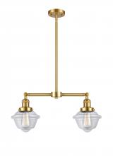 Innovations Lighting 209-SG-G532-LED - Oxford - 2 Light - 24 inch - Satin Gold - Stem Hung - Island Light