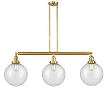 Innovations Lighting 213-SG-G204-10 - Beacon - 3 Light - 42 inch - Satin Gold - Stem Hung - Island Light