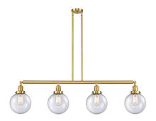 Innovations Lighting 214-SG-G204-8 - Beacon - 4 Light - 53 inch - Satin Gold - Stem Hung - Island Light