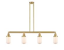 Innovations Lighting 214-SG-G311-LED - Dover - 4 Light - 49 inch - Satin Gold - Stem Hung - Island Light