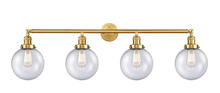 Innovations Lighting 215-SG-G204-8 - Beacon - 4 Light - 44 inch - Satin Gold - Bath Vanity Light