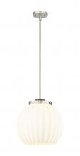 Innovations Lighting 221-1S-SN-G1217-14WV - White Venetian - 1 Light - 14 inch - Brushed Satin Nickel - Stem Hung - Pendant