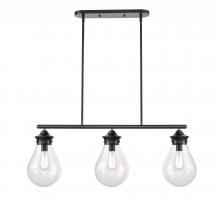 Innovations Lighting 414-3I-BK-G4142-8-LED - Genesis - 3 Light - 39 inch - Matte Black - Cord hung - Island Light