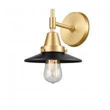 Innovations Lighting 447-1W-SG-M6-BK - Railroad - 1 Light - 8 inch - Satin Gold - Sconce