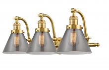 Innovations Lighting 515-3W-SG-G43-LED - Cone - 3 Light - 28 inch - Satin Gold - Bath Vanity Light