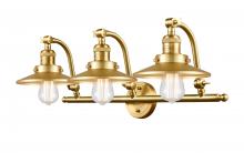 Innovations Lighting 515-3W-SG-M4-SG-LED - Railroad - 3 Light - 28 inch - Satin Gold - Bath Vanity Light