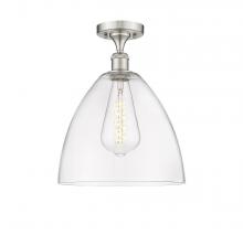 Innovations Lighting 516-1C-SN-GBD-122 - Bristol - 1 Light - 12 inch - Brushed Satin Nickel - Semi-Flush Mount