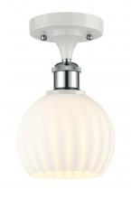 Innovations Lighting 516-1C-WPC-G1217-6WV - White Venetian - 1 Light - 6 inch - White Polished Chrome - Semi-Flush Mount