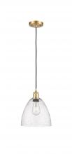 Innovations Lighting 516-1P-SG-GBD-94-LED - Bristol - 1 Light - 9 inch - Satin Gold - Cord hung - Mini Pendant