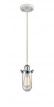 Innovations Lighting 516-1P-WPC-CE231-CL - Kingsbury - 1 Light - 4 inch - White Polished Chrome - Cord hung - Mini Pendant