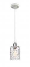 Innovations Lighting 516-1P-WPC-G112C-5CL - Cobbleskill - 1 Light - 5 inch - White Polished Chrome - Cord hung - Mini Pendant